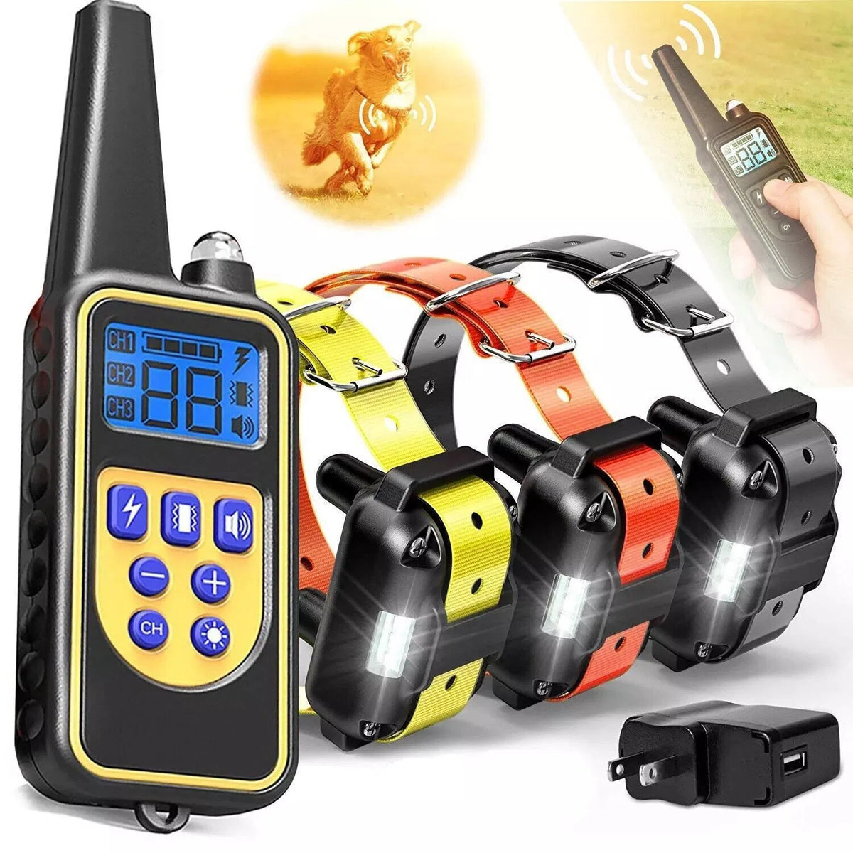 3000 FT Dog Training US Collar Rechargeable Remote Shock PET Waterproof Trainer - view 9