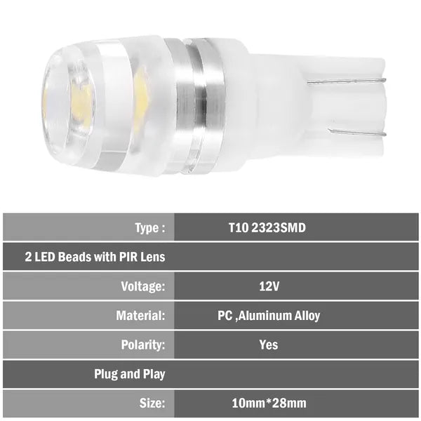 20Pcs LED Car Light Bulbs T10 2323SMD 6500K White Auto Lamps Replacement For Dome Map Door Trunk Signal License Plate - view 5