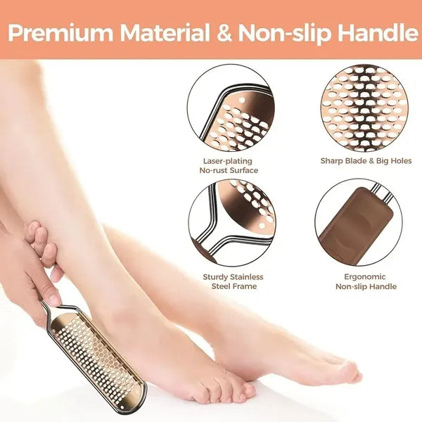 Foot File Foot Scrubber Pedicure - Foot Callus Remover Professional Grater Foot Scraper Corn Callus Remover Wet And Dry - view 2