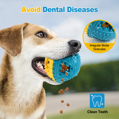 Dog Chew Toys Grinding Teeth Sound Ball Toys Leaking Food Balls Anti Bite Interactive Training Cleaning Teeth Toys Pet