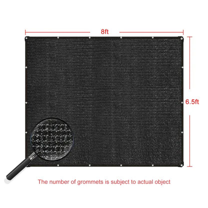 6ft*8.5ft Heavyweight Black Sunshade Net With Snap-on Design For Sun Protection, Windproofing - view 4