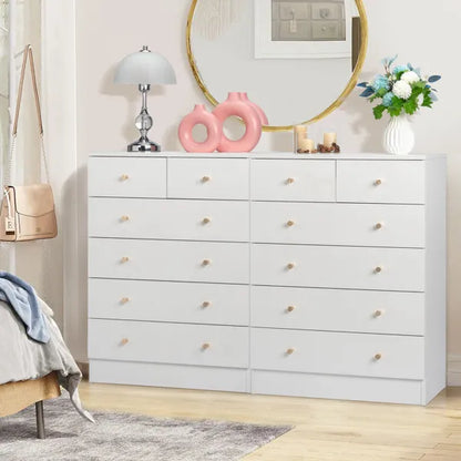 Modern Simple 6-Drawer Dresser White - view 5