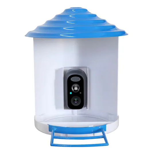 Smart Bird Feeder With Solar Powered Camera 1080P HD AI Identify PIR Motion Auto Capture Video Cloud Card Storage WiFi