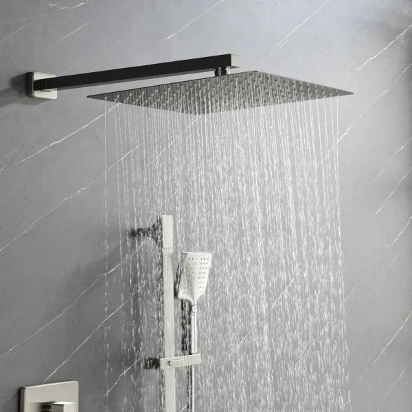 Shower System with Shower Head, Hand Shower, Slide Bar, Bodysprays, Shower Arm, Hose, Valve Trim, and Lever Handles - view 5