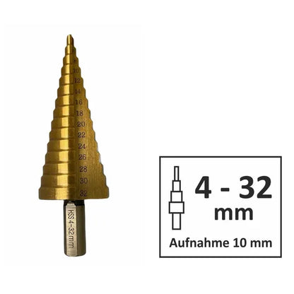 Pagoda Drill Bit 3-piece Set, Hexagonal Handle Straight Groove Metric Large 3PC Iron Box (380g) - view 2