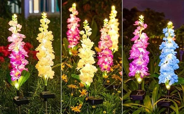 Solar Powered Hyacinth Flower Light, Solar Garden Patio Yard Decor, Color-Changing, Waterproof, Energy-Efficient - view 4