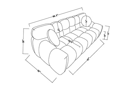 87.4 Length,35.83inch Deepth,human Body Structure For USA People, Marshmallow Sofa,boucle Sofa,3 Seater - view 2
