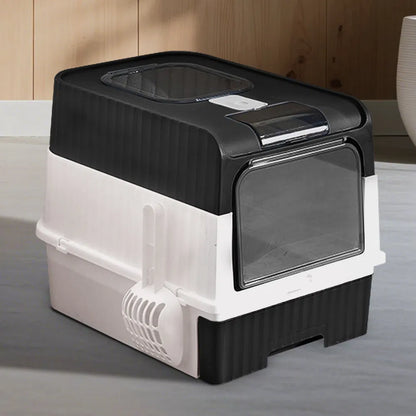 Fully Enclosed Magic Cube Litter Box, Top&Front Entry, Pull-Out Drawer, Anti-Splash Odor Control, Large For Big Cats - view 8