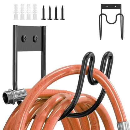 2Pack Heavy Duty Garden Hose Holder Stainless Steel Hose Hook Metal Hose Rack Reel Organizer For Water Hose Extension
