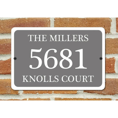 Custom Home Address Metal Plaque Personalized House Number Sign - view 4