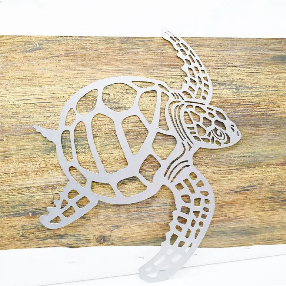 Hollow-Out Sea Turtle iron Wall Art Coastal Decor for Living Room Bedroom - view 4