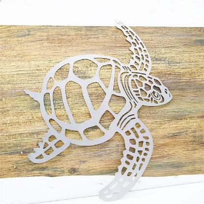 Hollow-Out Sea Turtle iron Wall Art Coastal Decor for Living Room Bedroom - view 4