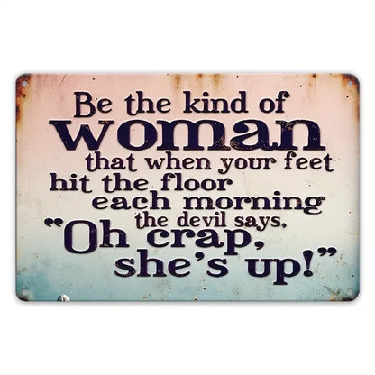 Sarcastic Retro Metal Tin Sign Creative Wall Decor Plaque Unique Decor For Women