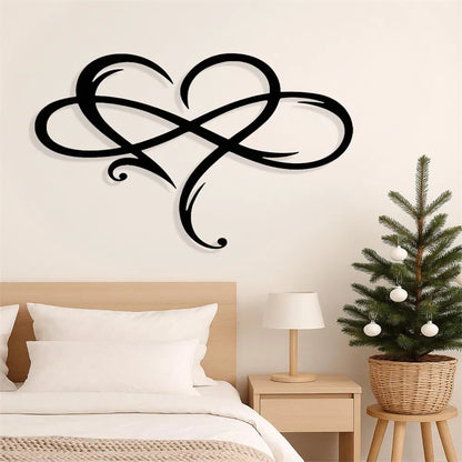 Geometric Cutout iron Heart Wall Art Romantic Minimalist Living Room Bedroom Decor - view 3
