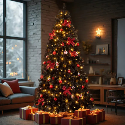 7.5 FT Artificial Christmas Tree With DIY 350 Warm White LED Lights - view 3