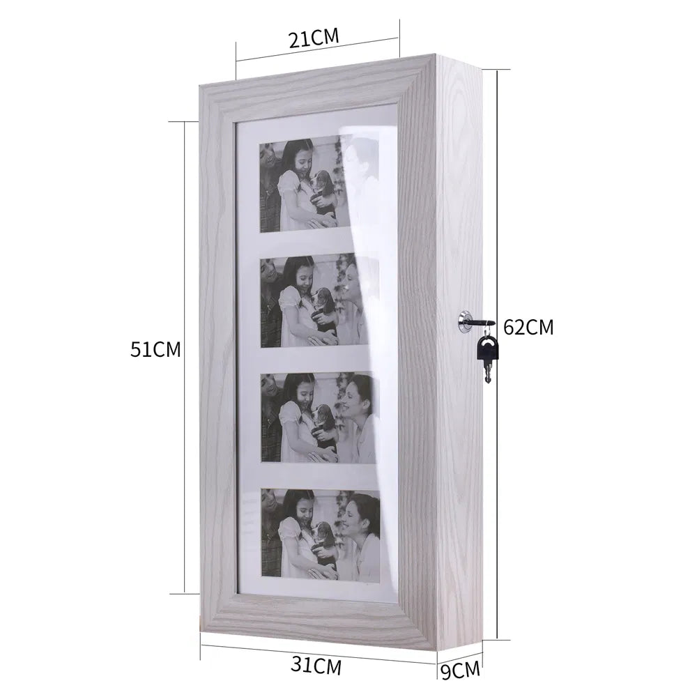 Free shipping Jewelry Organizer Wall/Door Mounted Lockable Jewelry Cabinet with Mirror Space Saving Jewelry Storage - view 5