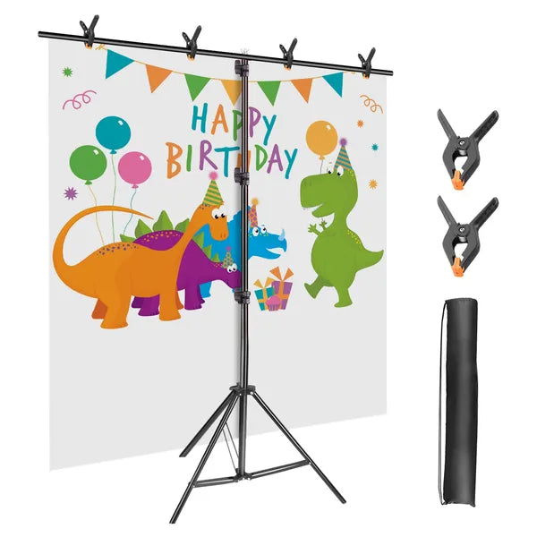6.5×8.5FT T-Shape Photo Video Backdrop Stand Heavy Duty Background Stand Adjustable Photography Backdrop Stand With - view 5
