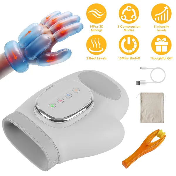 Cordless Hand Massager With 14 Airbags, 3 Massage Modes 5 Intensity Levels 3 Heat Levels For Arthritis Carpal Tunnel - view 2