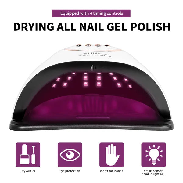 UV LED Nail Lamp,280W Nail Curing Lamps For Gel Polish With Automatic Sensor 4 Timer Setting,Led Nail Dryer - view 2