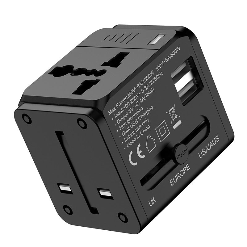 Multi-function Travel Charger Dual USB Port Universal Adapter - view 2