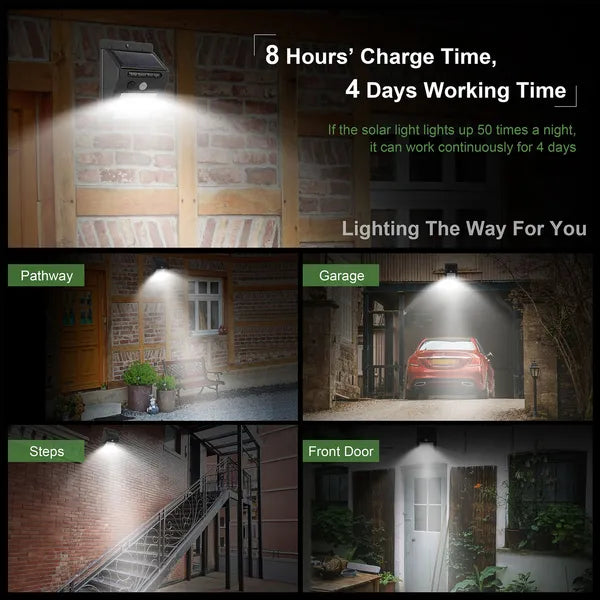 Solar Light 20 LEDs Outdoor PIR Motion Sensor Lights IP65 Waterproof 120 Degree Sensing Wide Angle Lighting - view 3