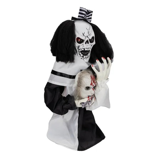 1.8ft Halloween Decoration Scary Clown, Sound-Actived Party Decor With Creepy Sound - view 2