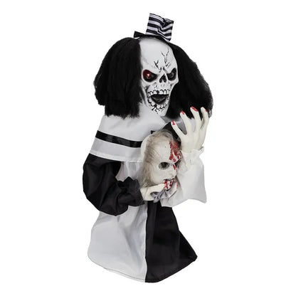 1.8ft Halloween Decoration Scary Clown, Sound-Actived Party Decor With Creepy Sound - view 2