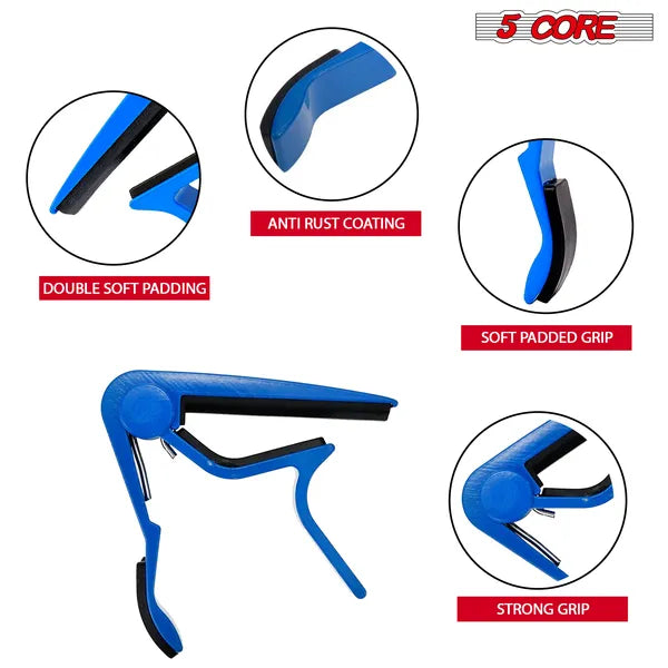 5Core Capo 4Pcs Acoustic Electric Guitar 6 String Kapo Clip For Banjo Mandolin Ukulele - view 8
