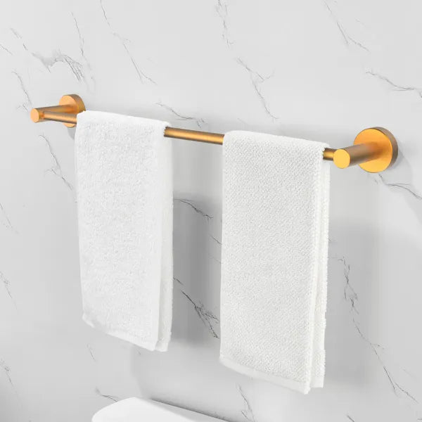 Bathroom Hardware Set; Thicken Space Aluminum 6 PCS Towel bar Set- Brushed Gold 24 Inches Wall Mounted - view 8