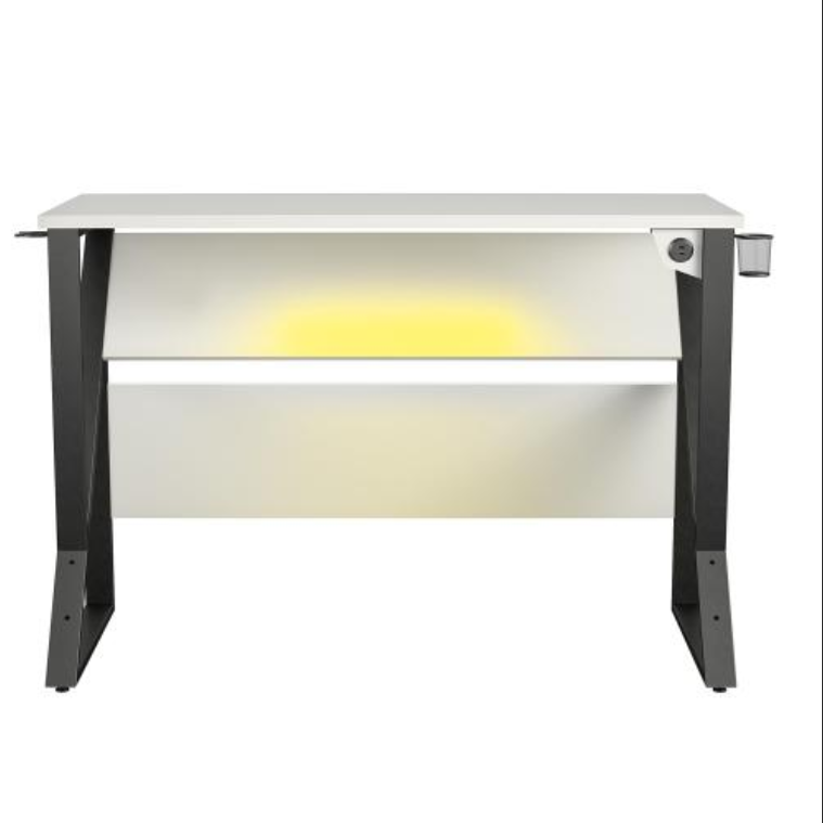 Genesis Adjustable Gaming Desk, White - view 8