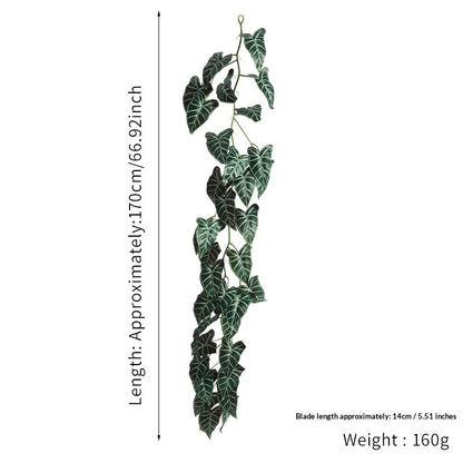 Artificial Rattan Green Plants, Rattan Piping Decorations Vines - view 6