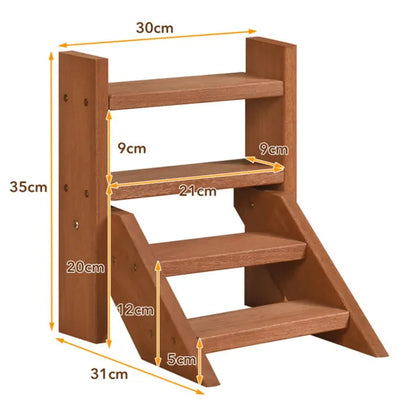 Compact Easy-Assemble Wooden Plant Stand, Succulent Seedling Pot Rack For Window Balcony Desktop - view 4