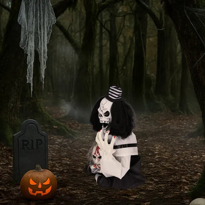 1.8ft Halloween Decoration Scary Clown, Sound-Actived Party Decor With Creepy Sound - view 10