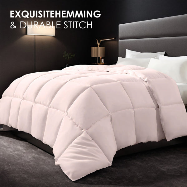 2-Pack Pink Oversized Duvet Inserts. Crafted From Comfortable, Breathable Fabric - view 4