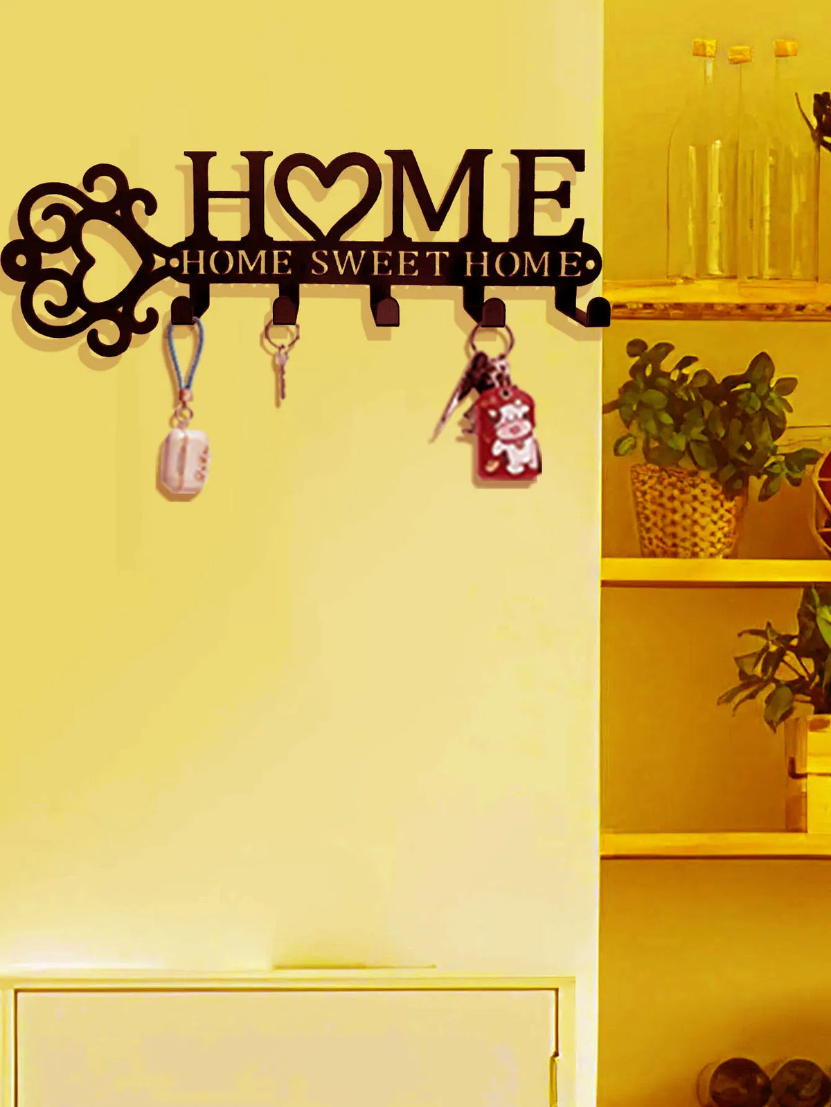 Super Sturdy Wall Hook Rack Entryway Kitchen Storage Organizer Modern Style - view 3