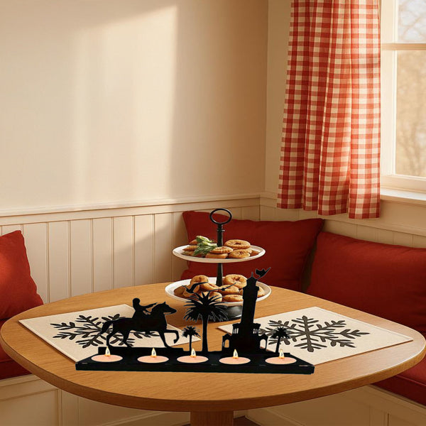 Modern Antler Candle Holders Set Rustic Wooden Candle Stand For Holiday Home Decor - view 2