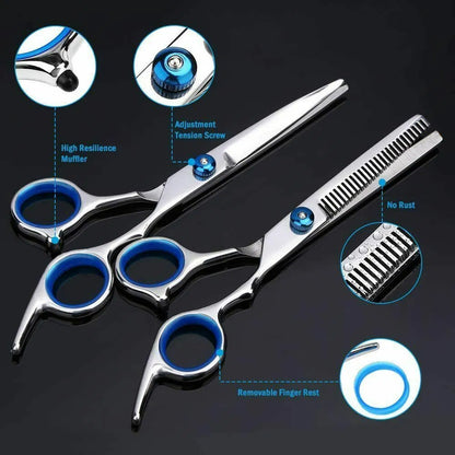 Professional Hair Cutting Thinning Scissors Barber Shears Hairdressing Salon Set - view 8