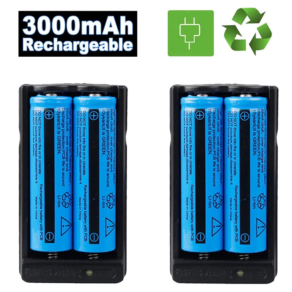 Battery 3000mAh 3.7V Rechargeable Li-ion Batteries For Torch Laser&Dual Charger - view 8