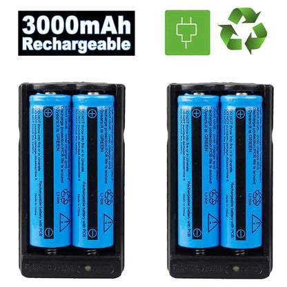Battery 3000mAh 3.7V Rechargeable Li-ion Batteries For Torch Laser&Dual Charger - view 8