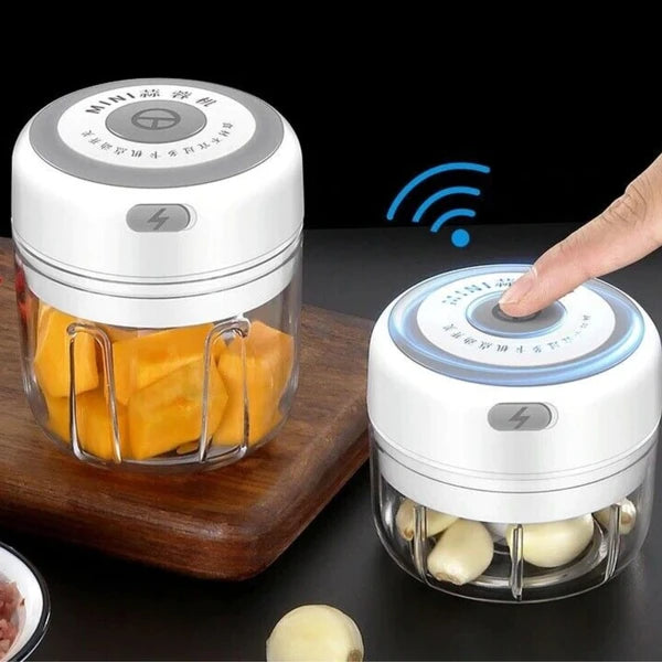 Electric 300ML Garlic Press Chopper Chili Onion Fruits Meat Mincer Blender Mixer - view 4