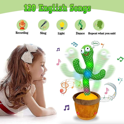 Dancing Cactus Plush Toy Doll Electronic Recording Shake With Song Funny Gift US - view 5