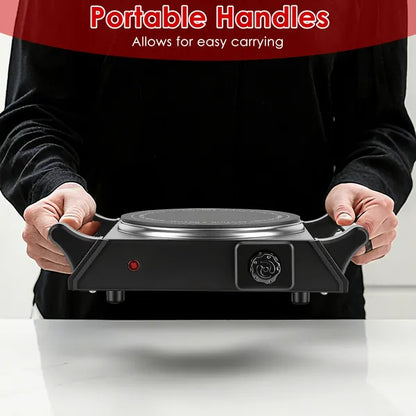 Electric Single Burner Portable Heating Hot Plate Stove Countertop RV Hotplate With 5 Temperature Stepless Adjustments - view 5