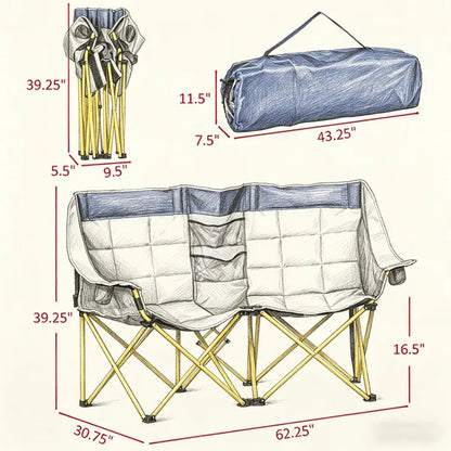 Double Folding Chair - view 5