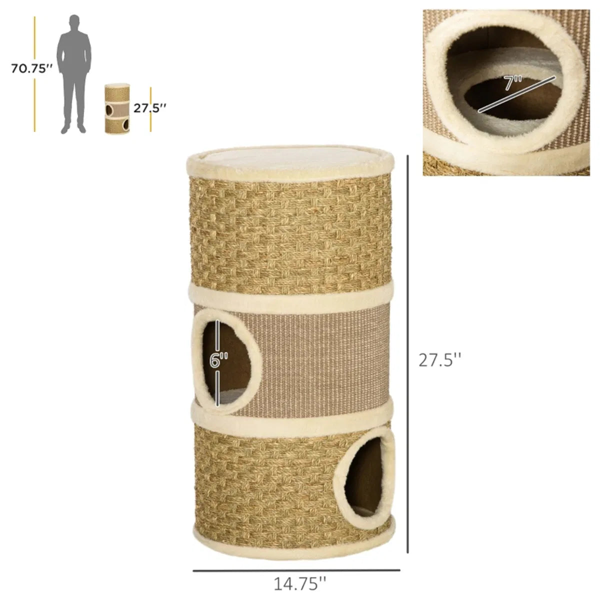 Wooden Cat House/Cat Trees / Cat Climbing Tower - view 4