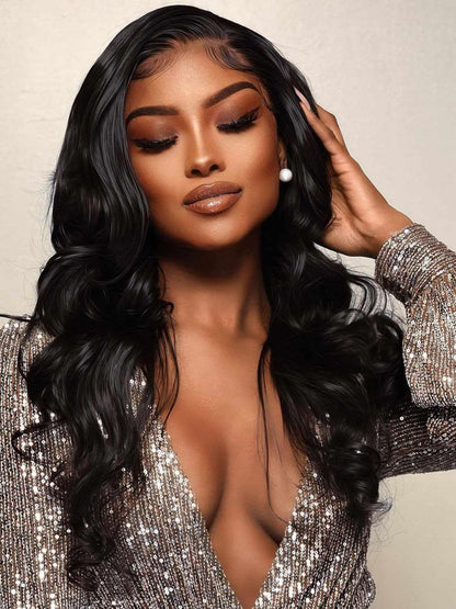 V-Part Human Hair Wig Body Wave, Natural Color, Density - view 4
