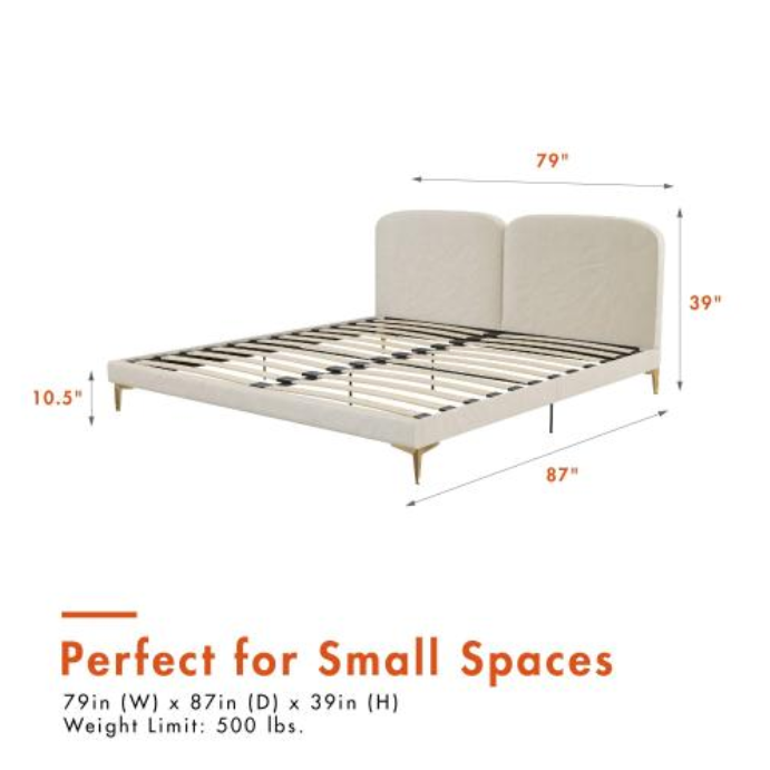 Coco Upholstered Bed - view 5