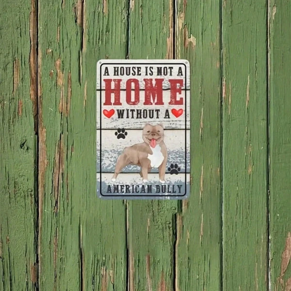 1pc Retro American Bulldog Metal Wall Sign, Waterproof Rustproof Dog Lover Home Decor - view 5