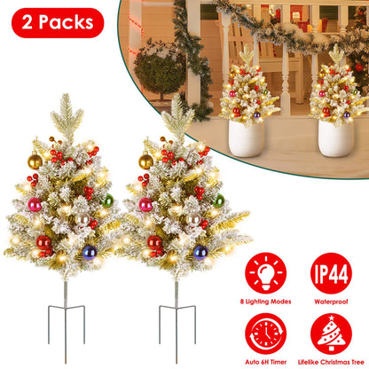 50 LED Lifelike Artificial Christmas Tree - 8 Lighting Modes, Auto 6H/18H Timer & IP44 Waterproof