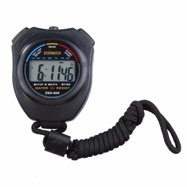 2PCS SET Digital Stopwatch Sports Counter Chronograph Date Timer Odometer Watch - view 4