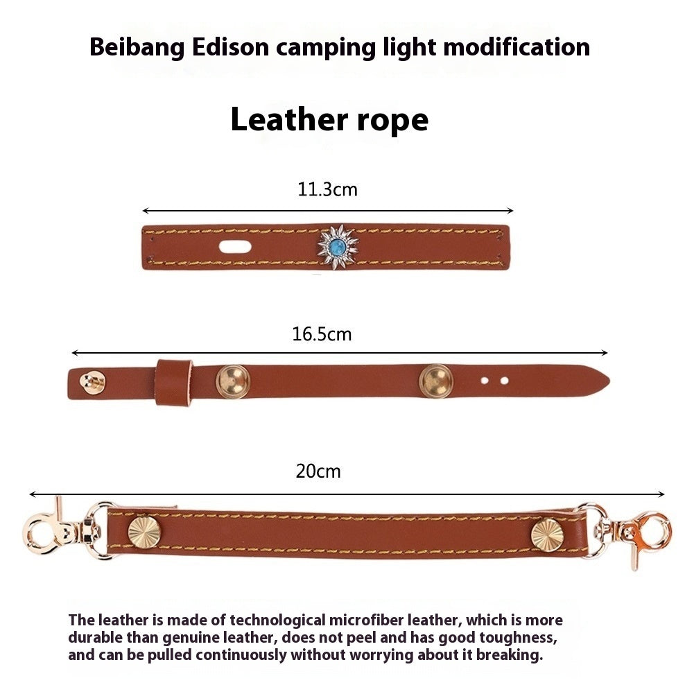 Camping Lantern Leather Hang Rope 3-piece Suit For Beibang Edison Camping Lantern - view 3